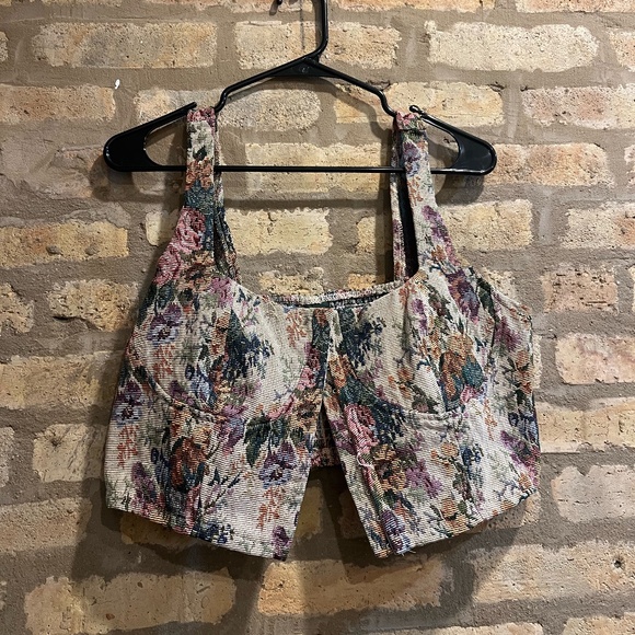 Wild Fable Women's Tapestry Corset Top - Size Large - NWT - Picture 1 of 5